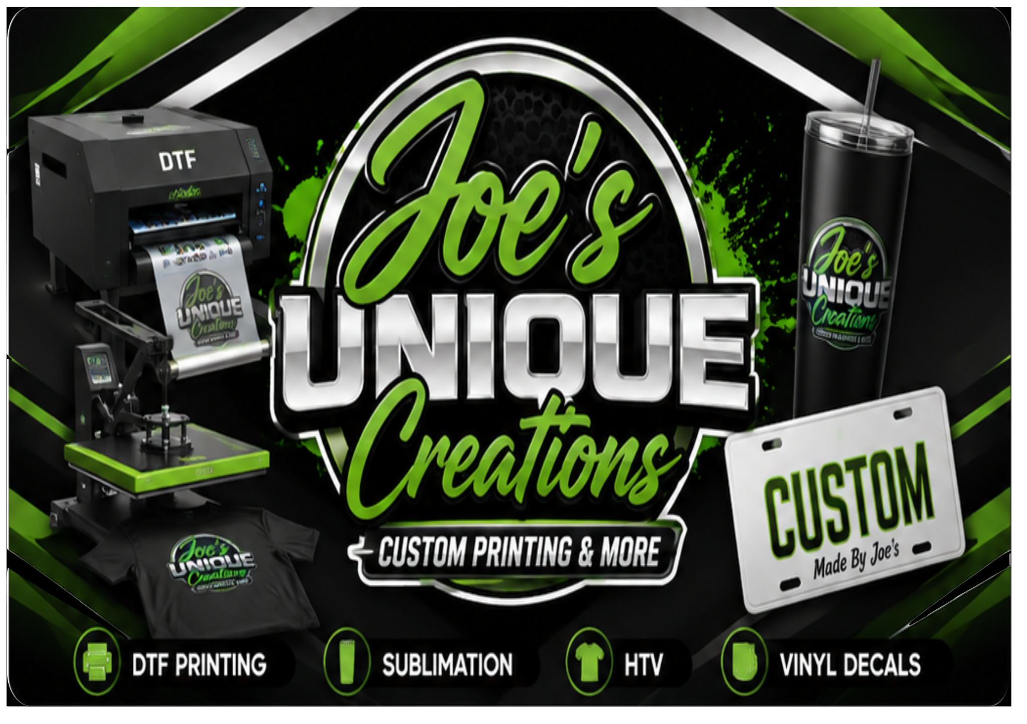 Joe's Unique Creations custom printing and more