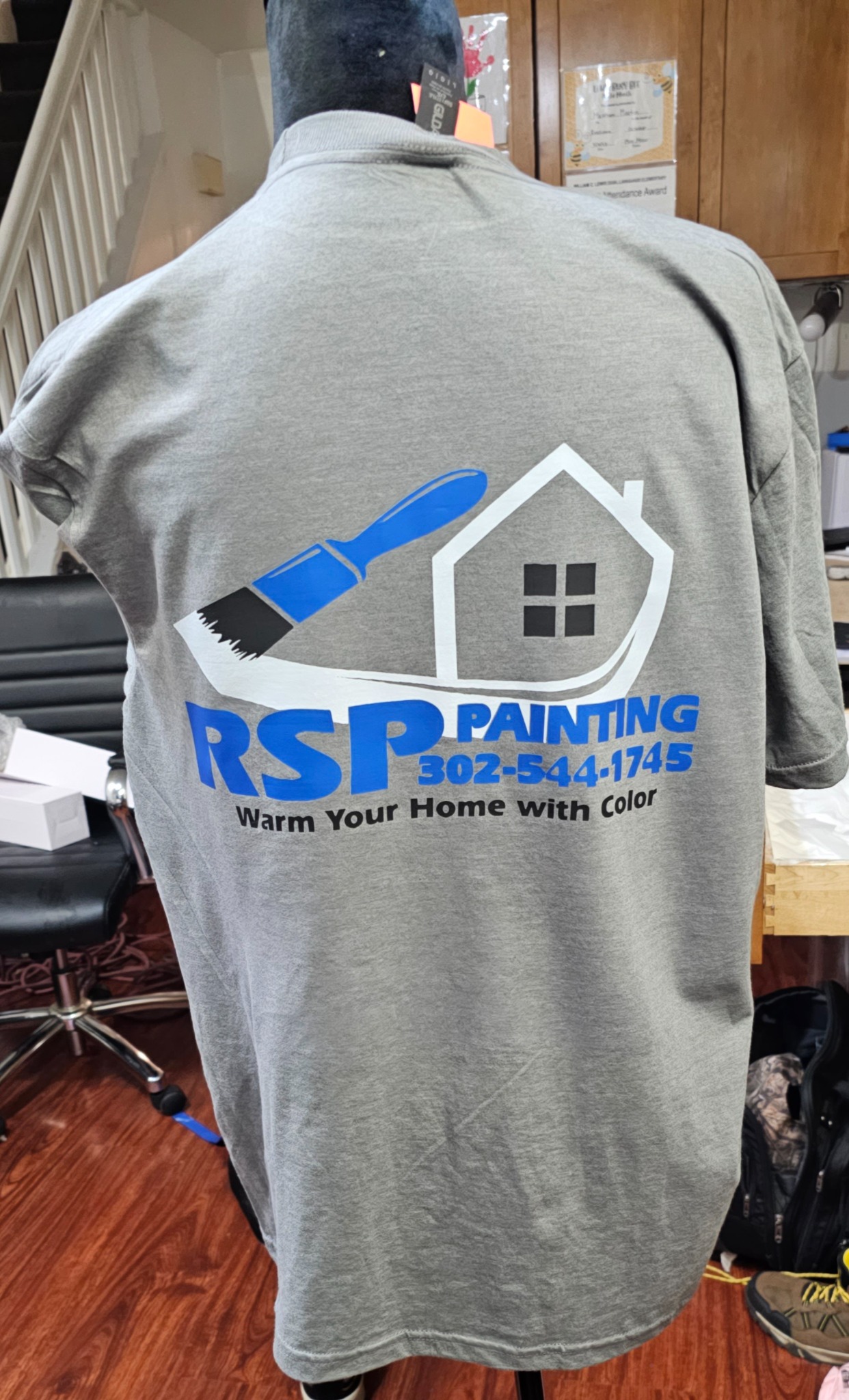 Custom contractor and company apparel with full-color DTF printing